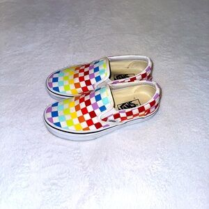 Vans Classic Slip-On Checkerboard Shoe - Size: W5 / M3.5